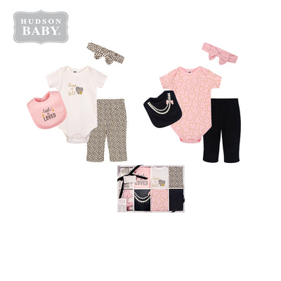 Hudson Baby New Born Baby Girl Clothing Gift Set 8Pcs 10193 - Little Kooma