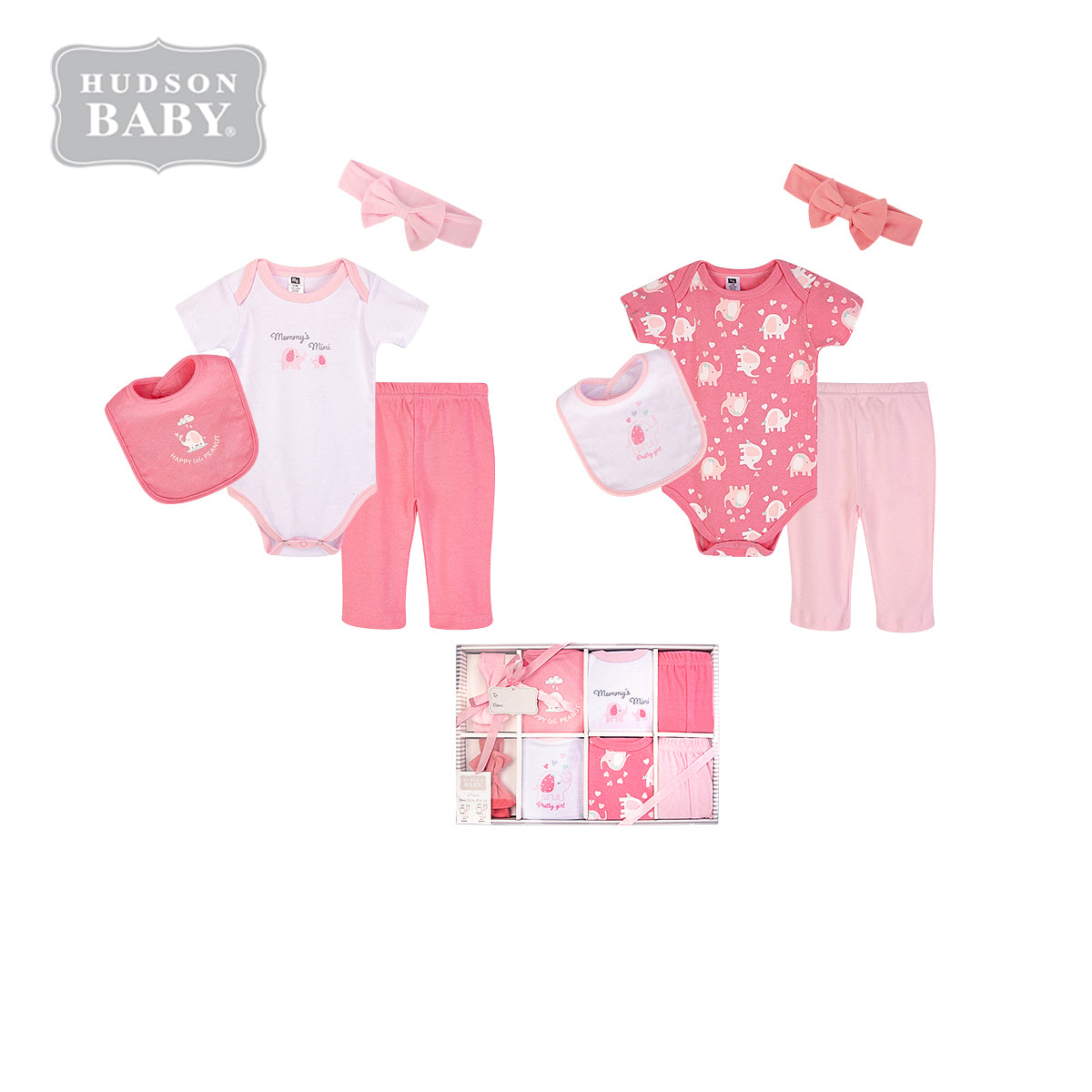Hudson Baby New Born Baby Girl Clothing Gift Set 8Pcs 10194 - Little Kooma