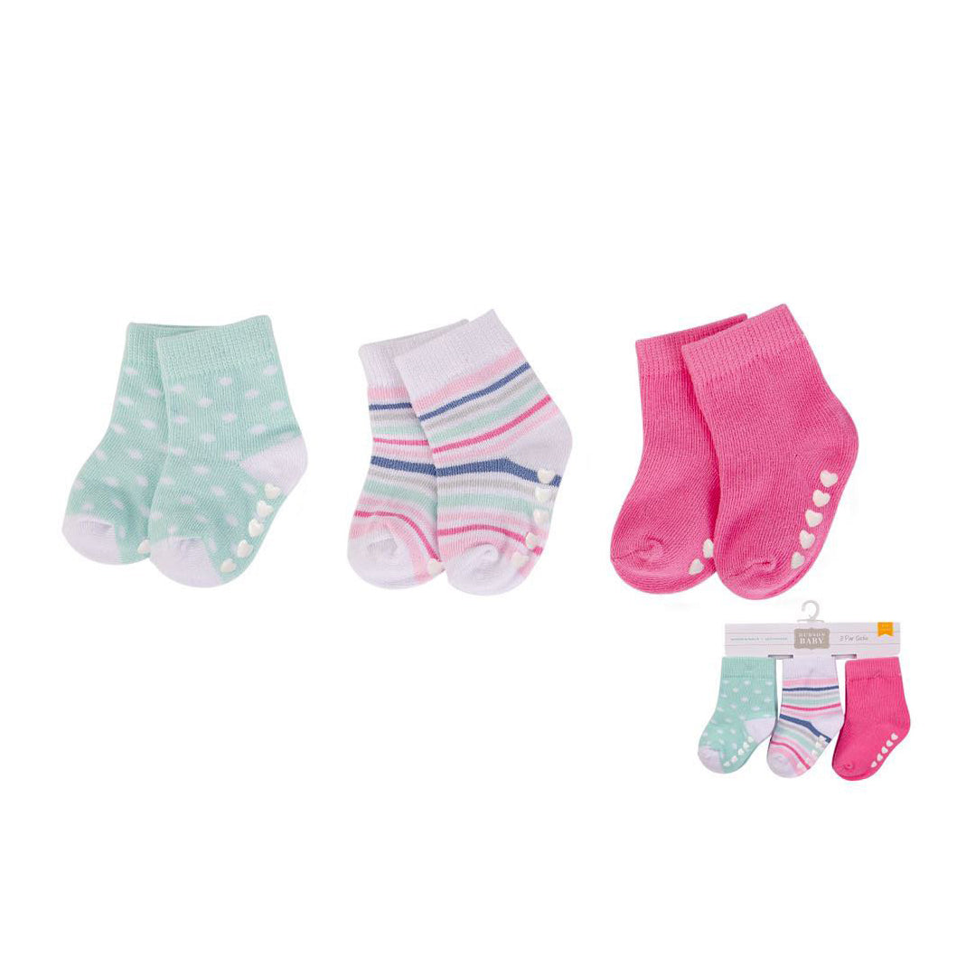 Hudson Baby Socks 3 Pairs Pack Anti-slip 00478CH - Little Kooma