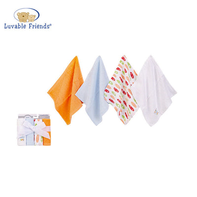 Hudson Baby Washcloth 4pcs Pack 05293 - 1116 - Little Kooma