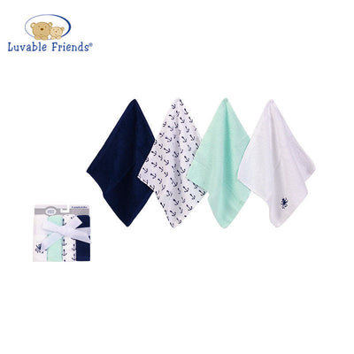 Hudson Baby Washcloth 4pcs Pack 05295 - 1116 - Little Kooma