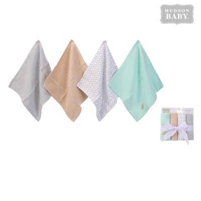 Hudson Baby Washcloth 4pcs Pack 57255 - Little Kooma