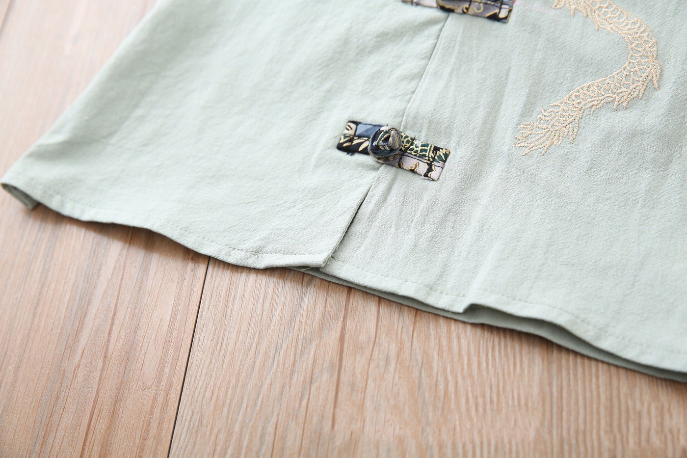 Kids Boys Cheongsam Set Top n Shorts Embroidered Dragon CNY Chinese New Year Outfit - Little Kooma