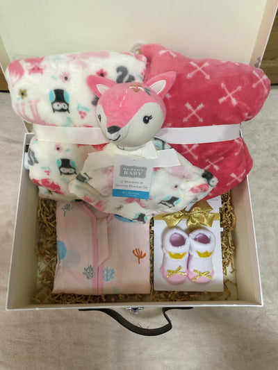 New Born Baby Girl LED Light Gift Box 6 Pcs Fox Set - Little Kooma
