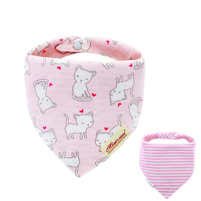 Baby Girl Double-Sided Cotton Bib - Little Kooma