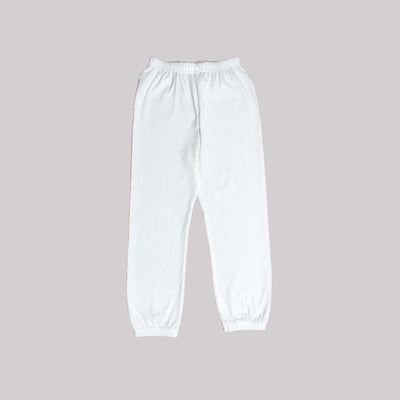Kids Plain White Long Pants - Little Kooma