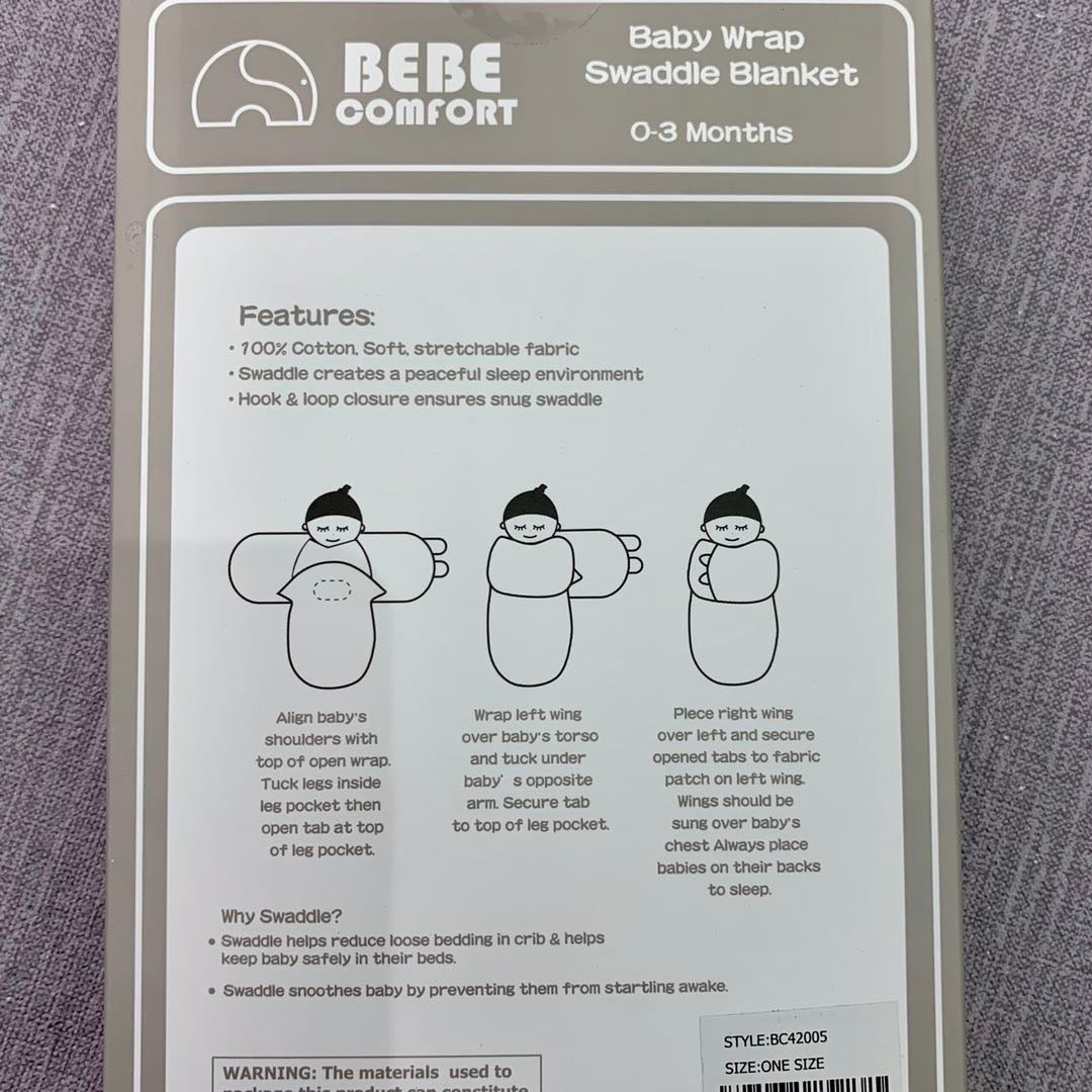 Baby Wrap Swaddle Magic Tape 0-3 months - 0805 - Little Kooma