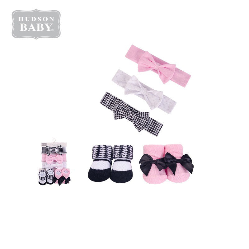 Baby Girl Headband & Socks Set 5pc 54298 - 0821 - Little Kooma