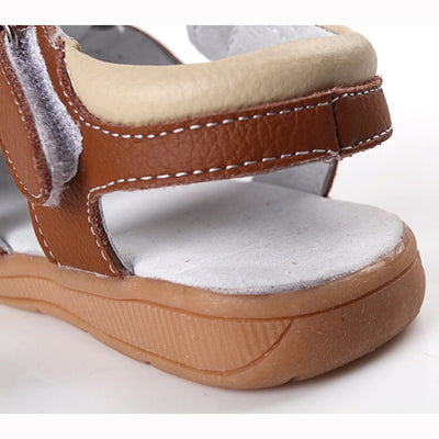 Boy’s Leather Sandals Shoes Magic Tape - SQ1112 - Little Kooma