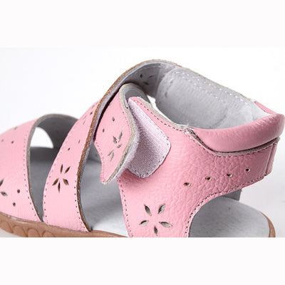 Girl’s Leather Sandals Cross Shoes  - SQ1117 - Little Kooma