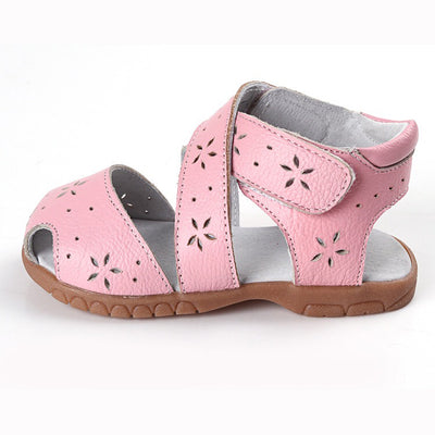 Girl’s Leather Sandals Cross Shoes  - SQ1117 - Little Kooma