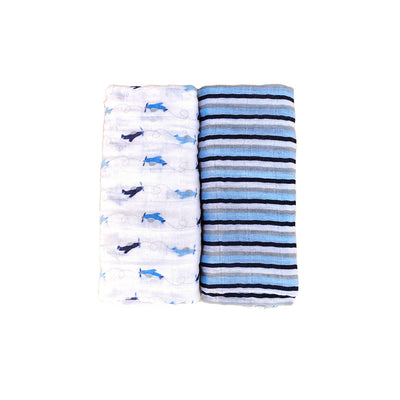 Hudson Baby Double Layer Muslin 2 Piece Pack 00565 - 0801 - Little Kooma
