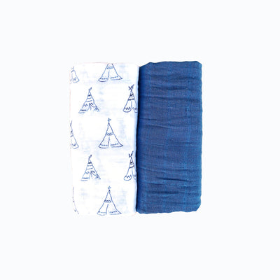 New Hudson Baby Single Layer Muslin 2 Piece Pack 00568 - 0801 - Little Kooma