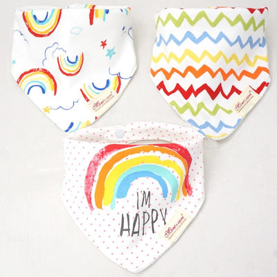 Baby Girl Cotton Towel Bibs 3 Piece Pack - 0719 - Little Kooma