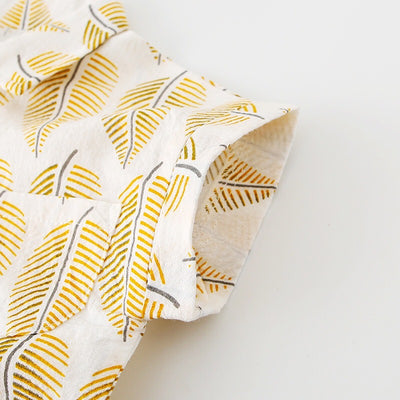 Baby Splicing Bodysuit w Leaves - 1006 - Little Kooma