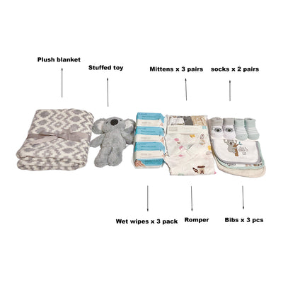 New Born Baby Boy Little Kooma Brand Gift Box 14 Pcs Koala Set 2022 - Little Kooma