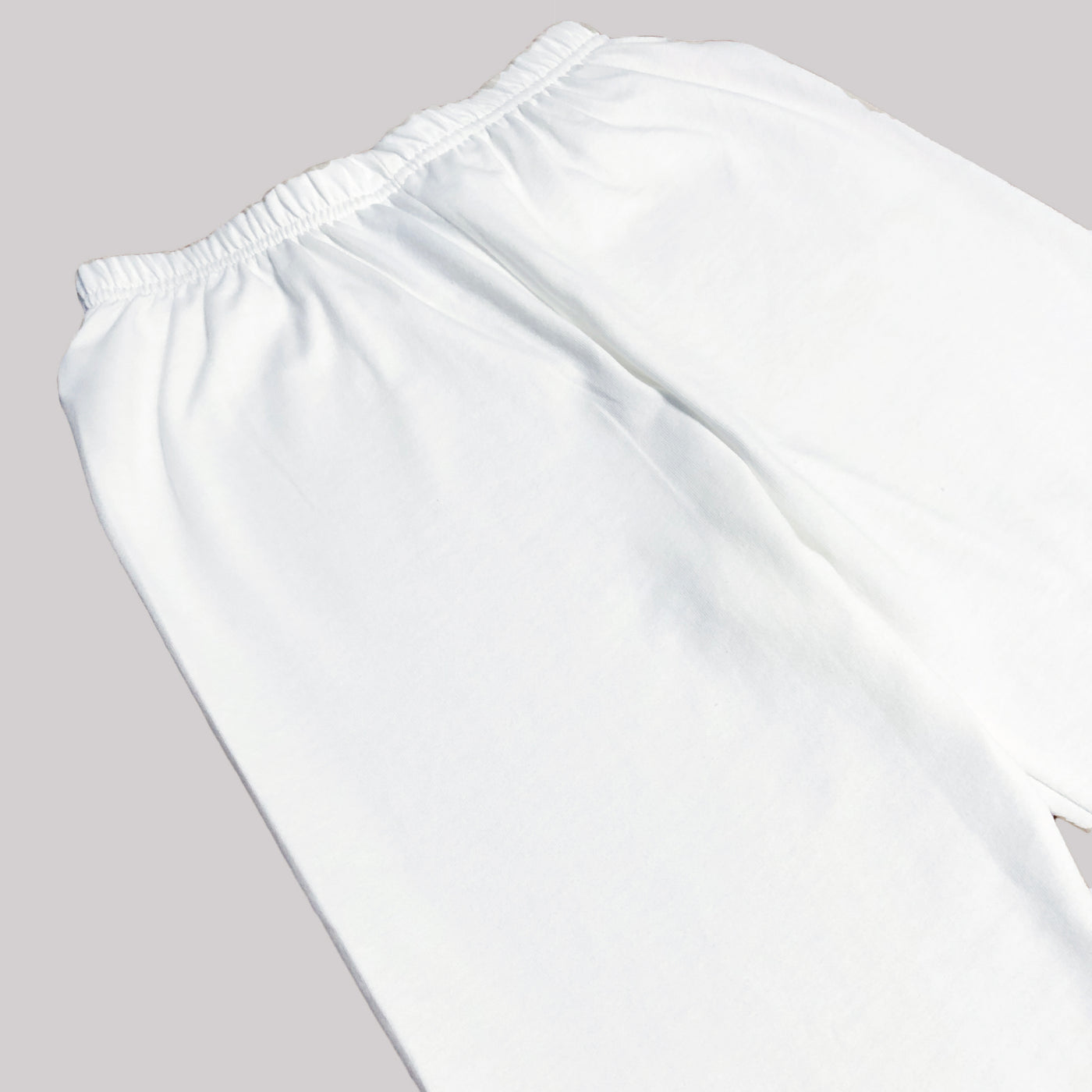 Kids Plain White Long Pants - Little Kooma