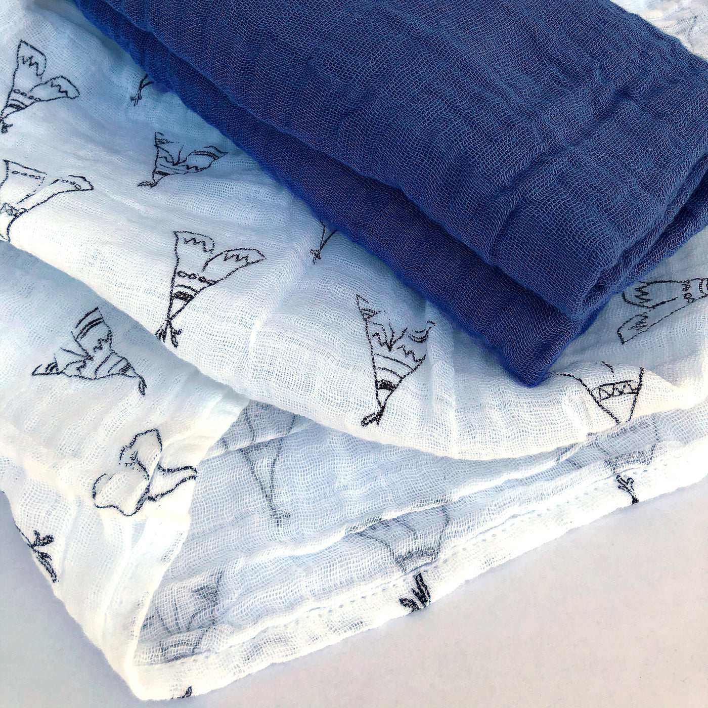 New Hudson Baby Single Layer Muslin 2 Piece Pack 00565 - 0801 - Little Kooma