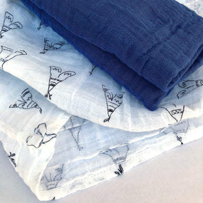 New Hudson Baby Single Layer Muslin 2 Piece Pack 00565 - 0801 - Little Kooma