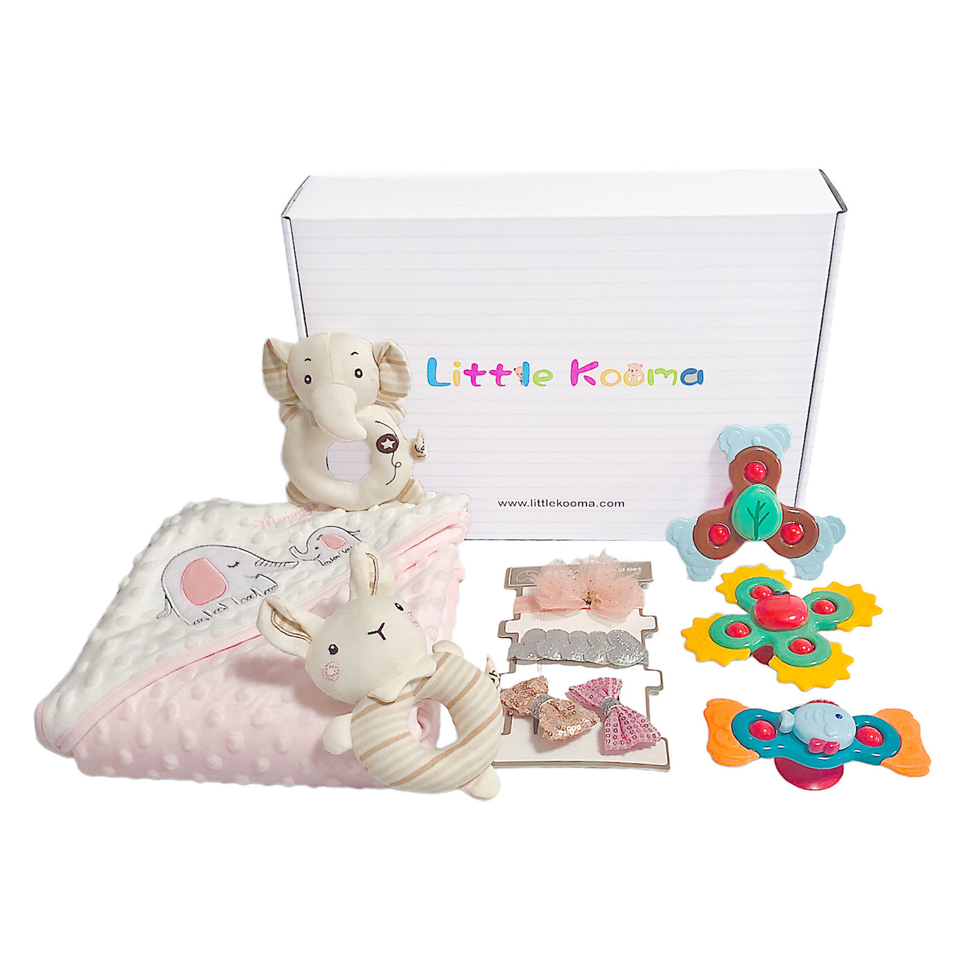 New Born Baby Girl Little Kooma Brand Gift Box 10 Pcs Elephant Bunny Set 2022 - Little Kooma