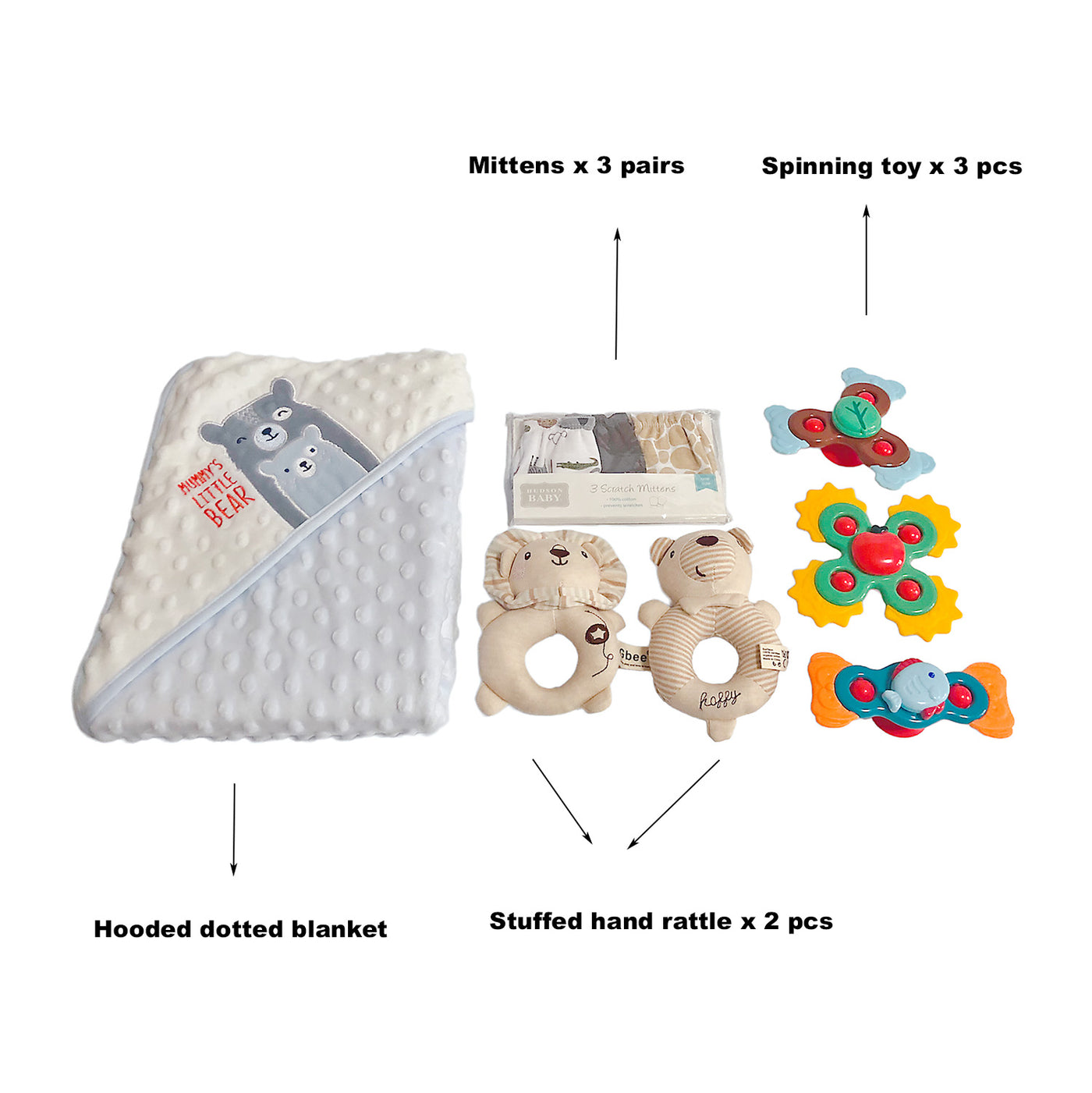 New Born Baby Boy Little Kooma Brand Gift Box 9 Pcs Bear Lion Set 2022 - Little Kooma