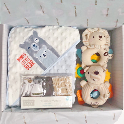 New Born Baby Boy Little Kooma Brand Gift Box 9 Pcs Bear Lion Set 2022 - Little Kooma