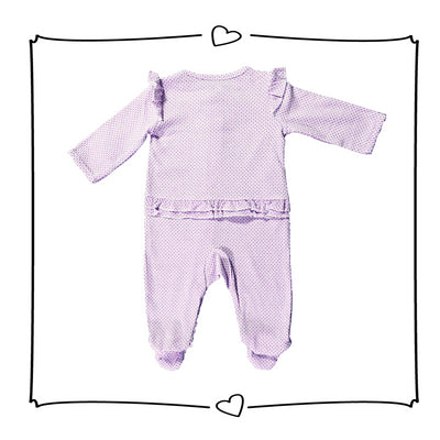 Baby Sleepsuits Purple Owl Full Zip - 0625 - Little Kooma