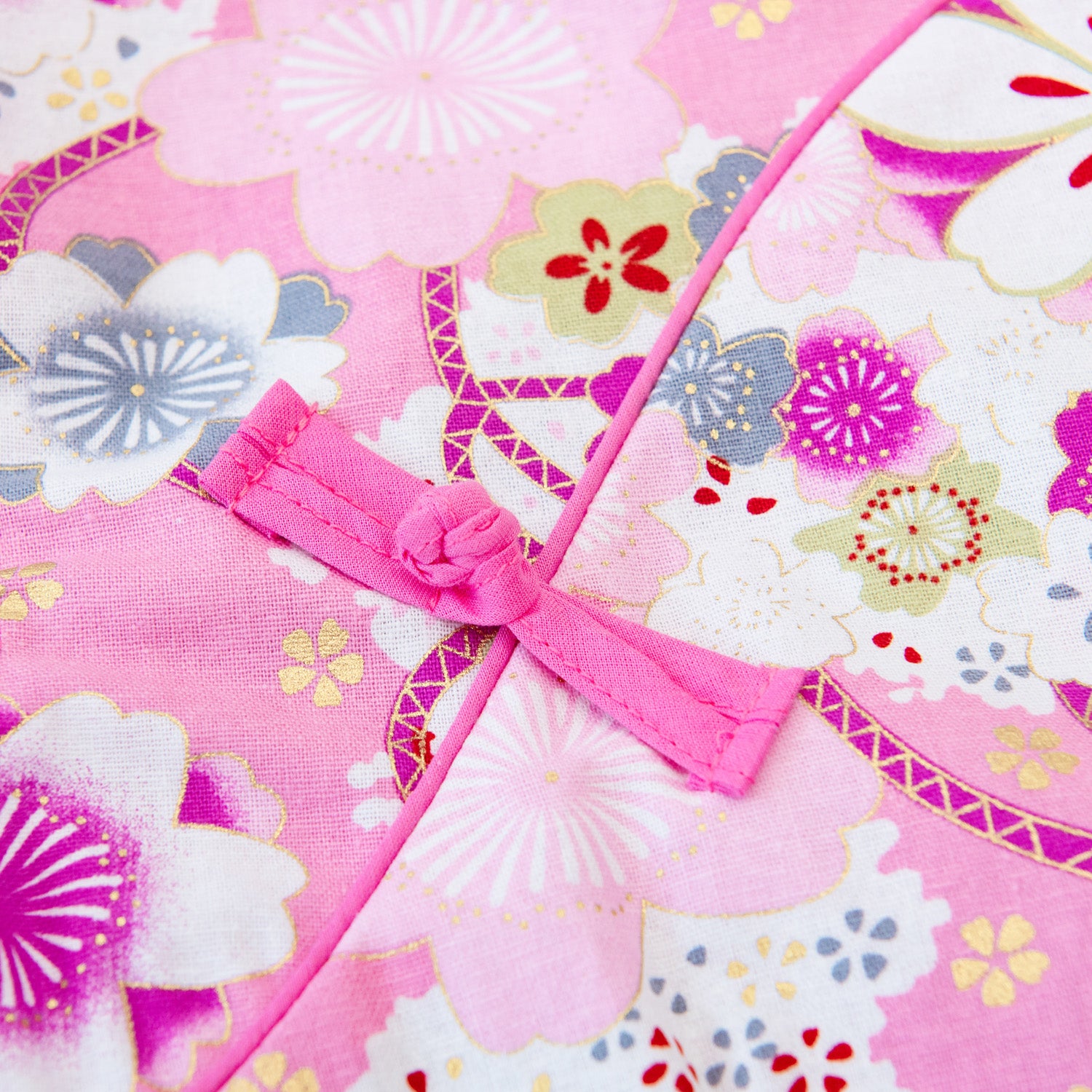 Baby Kids Girl Pink Purple Cheongsam Dress w White Flowers - Little Kooma