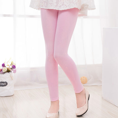 Kids Girls Solid Colour Leggings - Little Kooma