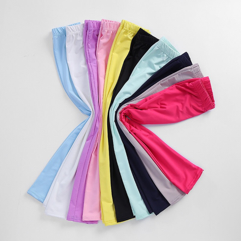 Kids Girls Solid Colour Leggings - Little Kooma