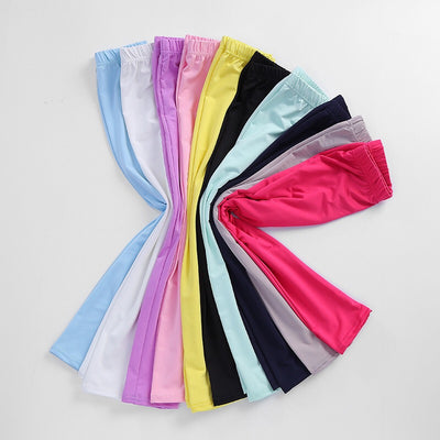 Kids Girls Solid Colour Leggings - Little Kooma
