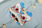 Baby Kids Boys Green Cheongsam Set Dancing Lion Top n Shorts CNY Chinese New Year Outfit - Little Kooma