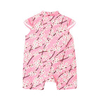 Baby Girl Cheongsam Romper Pink w White Plum Flowers - Little Kooma