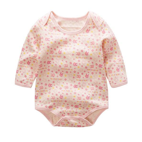 Baby Girls Long Sleeve Bodysuit Pink Bunny 2 Pack - Little Kooma