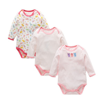 Baby Long Sleeve Bodysuit Bear 3 Pack - Little Kooma