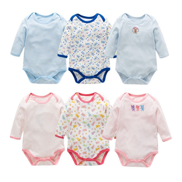 Baby Long Sleeve Bodysuit Bear 3 Pack - Little Kooma