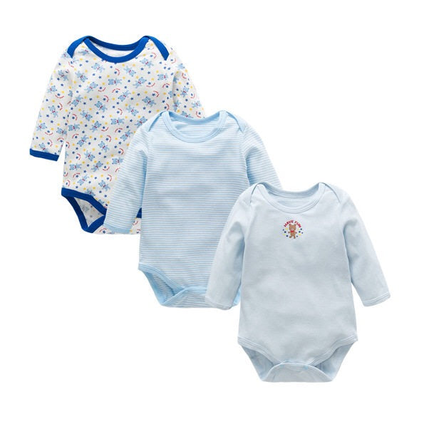 Baby Long Sleeve Bodysuit Bear 3 Pack - Little Kooma