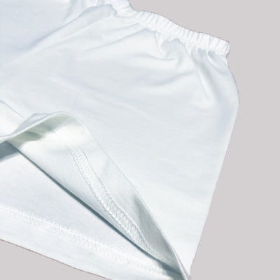 Kids Plain White Shorts - Little Kooma