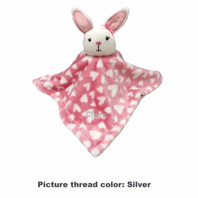 Personalised Luvable Friends Plush Blanket With Sherpa Backing Bunny Heart 40406 - Little Kooma