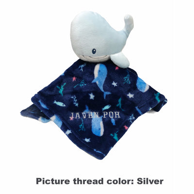 Personalised Luvable Friends Plush Blanket With Sherpa Backing Deep Sea 40403 - Little Kooma