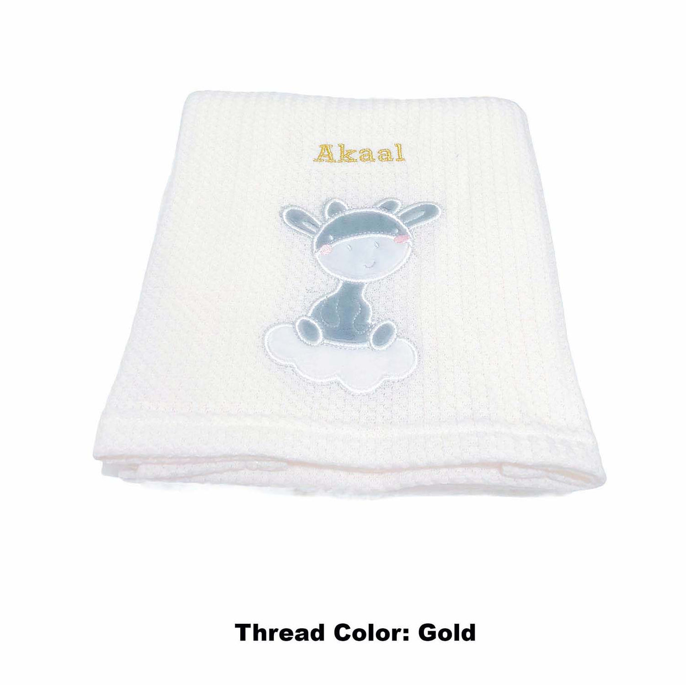 Personalised Customized Baby Knit Waffle Blanket - Little Kooma