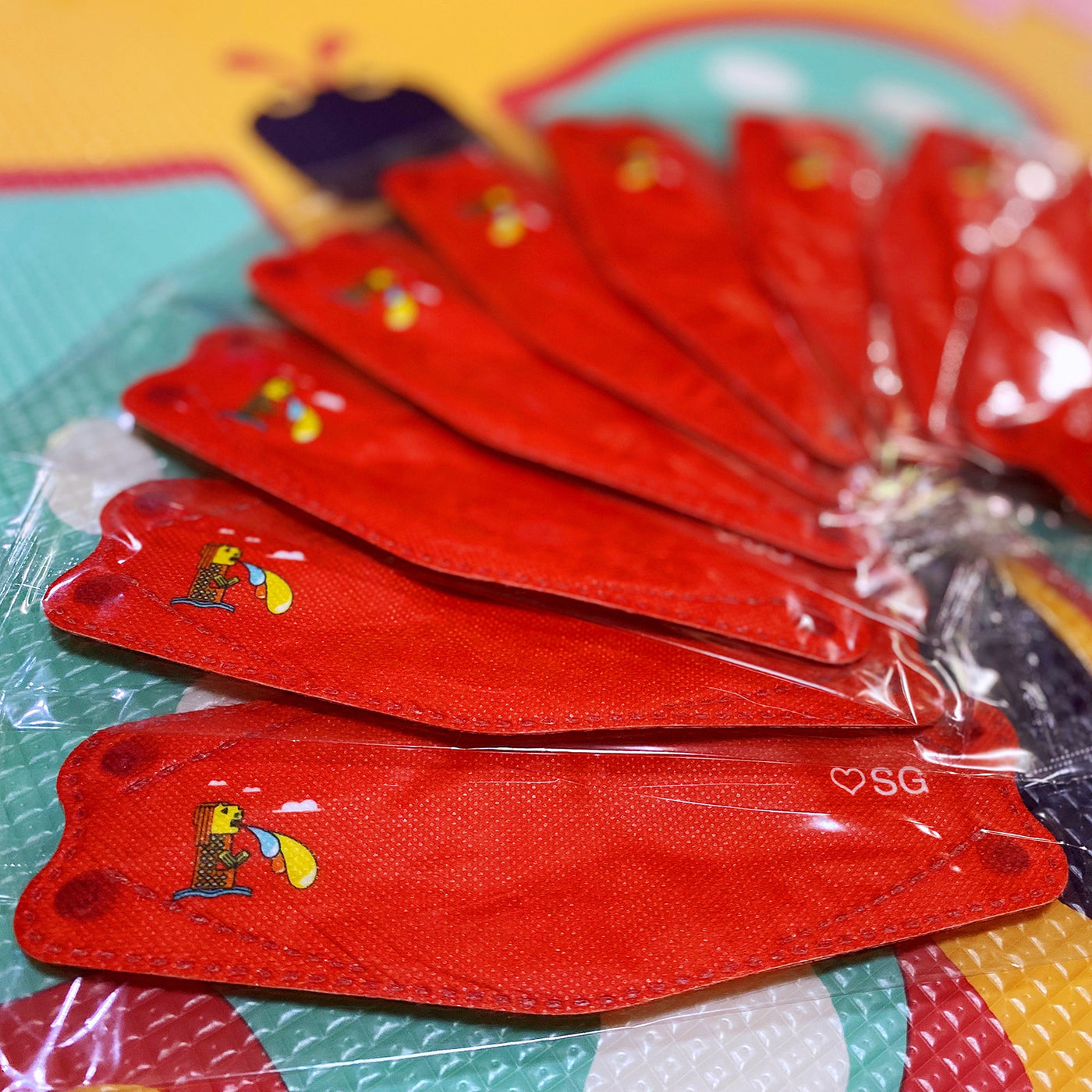 Limited Edition National Day Kids KF94 Disposable Masks | Individual Wrapped | High Quality | Breathable - Little Kooma