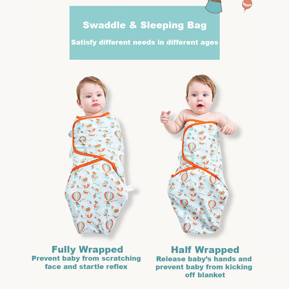 Baby Wrap Swaddle Magic Tape 0-7 months 2pc Pack - Little Kooma