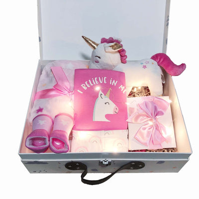 New Born Baby Girl LED Light Gift Box 6 Pcs Set - Little Kooma