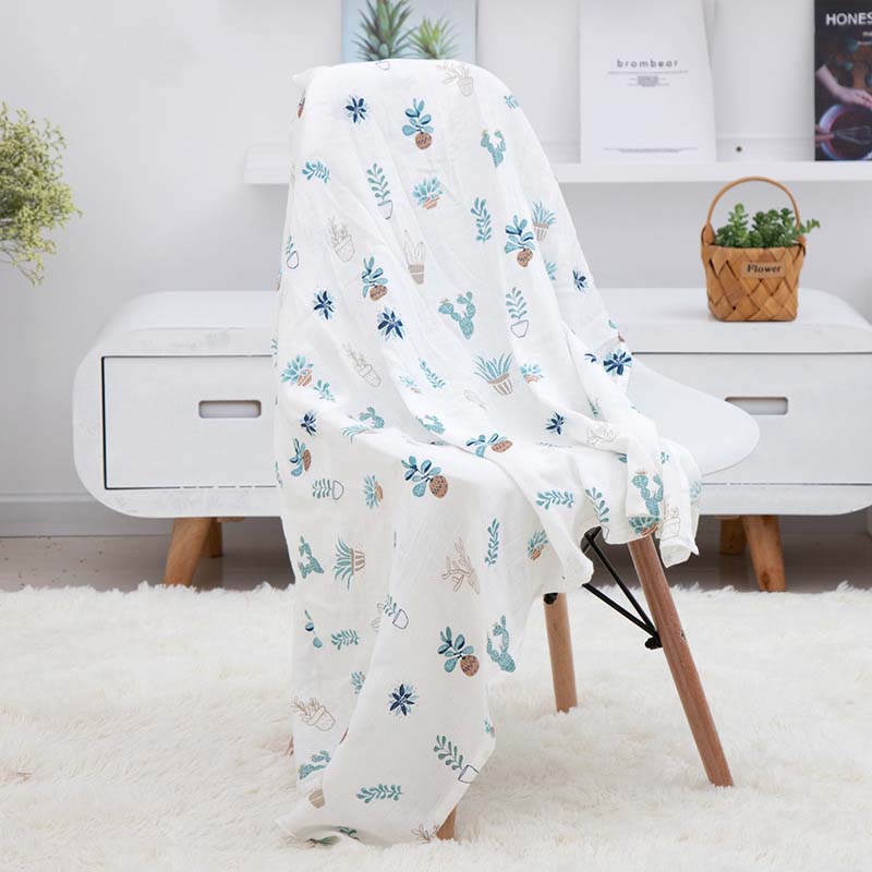 New Born Baby Bamboo Cotton Swaddle Muslin Blanket - Little Kooma