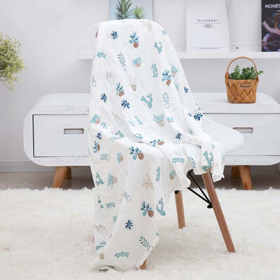 New Born Baby Bamboo Cotton Swaddle Muslin Blanket - Little Kooma