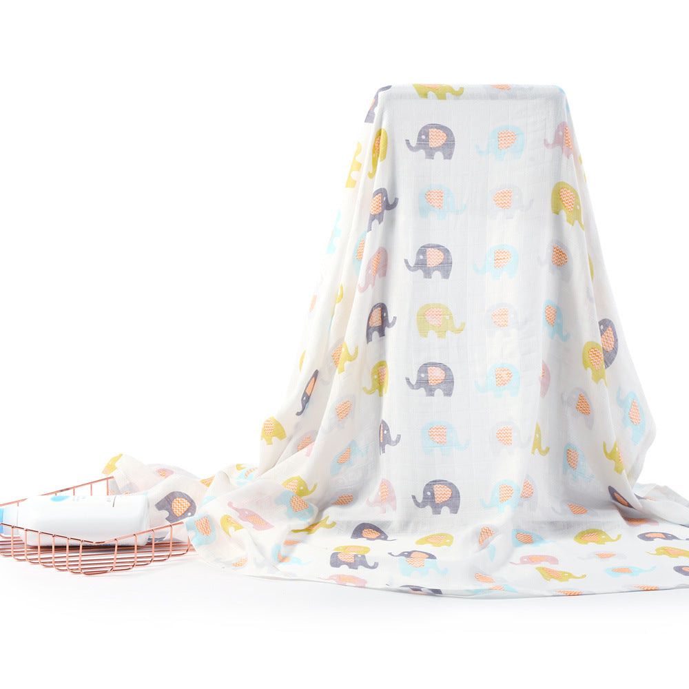 New Born Baby Bamboo Cotton Swaddle Muslin Blanket - Little Kooma