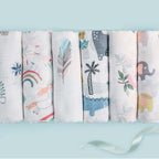 New Born Baby Bamboo Cotton Swaddle Muslin Blanket - Little Kooma