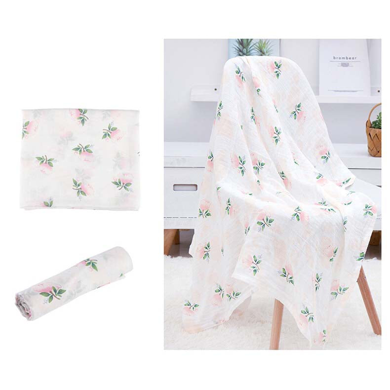 New Born Baby Bamboo Cotton Swaddle Muslin Blanket - Little Kooma