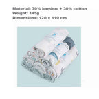 New Born Baby Bamboo Cotton Double Layer Swaddle Muslin Blanket - Little Kooma